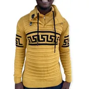 [Alvin] Yellow Men's Heavy Wool Quarter Zip Sweater