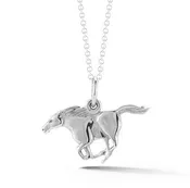 14k White Gold Running Horse Charm