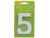 -#5 11CM WHITE WOOD NUMBER-#5 XXX