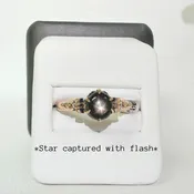 10K Black Star Sapphire Ring