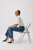 Aleks Midi Rise Straight Long-Sea Salt