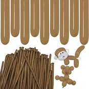 100pcs Coffee Brown Long Balloons