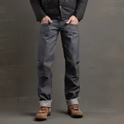 Die Hard Double Knee Straight Leg - 14oz Indigo Herringbone Selvage Denim