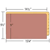 3 1/2″ Expansion Pockets, Legal Size, 22 pt., Low Gusset, Red Rope with Goldenrod Back (Model #1193-00)