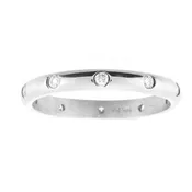 14 KARAT WHITE GOLD DIAMOND WEDDING BAND with 10 Diamond(s) 0.16ctw