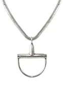 1886 SILVER SNAFFLE BIT SNAKE CHAIN 18" NK