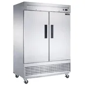 D55F 2-Door Commercial Freezer in Stainless Steel
