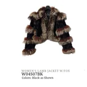 Women’s Lamb Skin Jacket with Fox Trimming
