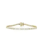 2.20ct Diamond Baguette Bezel Tennis Bracelet 14K Yellow Gold