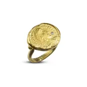 22k Roman Coin Replica Ring