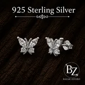 925 Sterling Silver Butterfly Stud Earrings