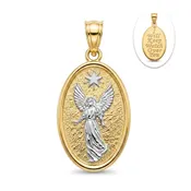 Gold Angel Medallion Pendant