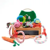 Small Wooden Box Dog Toy Basket