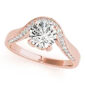 0.5 CT Round Diamond Single Row Ring