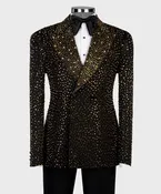 Golden Elegance Tuxedo – Black & Gold