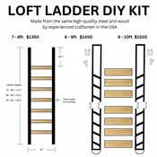 DIY Retractable Loft Ladder Kit – Steel Frame with Poplar Treads