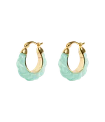 Alani Hoop Earrings in Mint