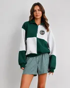 Color Block Quarter-Zip Sweatshirt- BMT8520