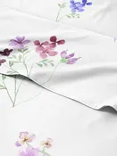 5 Piece Split King Butterfly Bed Sheets Set – Flat Sheet 108 x 102, 2 Fitted Sheets 39 x 80 and 2 Pillowcases 20 x 40 – Deep Pocket, Soft Lavender Botanical Bed Sheets – Oeko-TEX Pink Flower Sheet Set