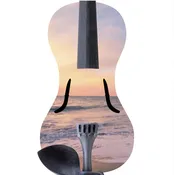 Forte3D® Violin - CUSTOM IMAGE painted on TOP AND OR BACK - design your own!