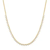 3 Prong Diamond Necklace