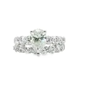 14K 4ct Lab Grown Diamond Engagement Bridal Set