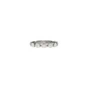 14 Karat white gold band with oval diamonds