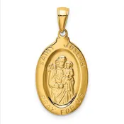 14k Saint Joseph Medal Pendant