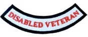 Disabled Veteran Red Rocker Patch