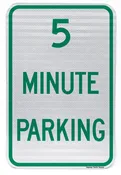 5 Minute Parking Sign