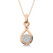 10K Rose Gold 1/4 Ct.Tw. Infinity Pendant