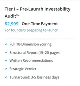 Tier I – Pre-Launch Investability Audit™