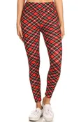 Yoga Leggings Autumn Plaid
