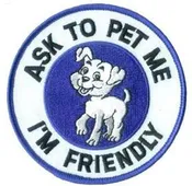 Ask To Pet Me Round Patch