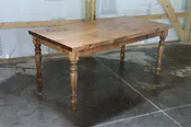Classic Farmhouse Dining Table with Thick Top