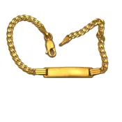 Bracelet- Gold ID bracelet for children-14K solid yellow