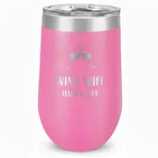 16oz Custom Logo Stemless Wine Tumbler – Bulk Insulated Corporate Drinkware