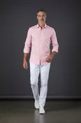 Avenue 21 Pink Textured Dress Shirt