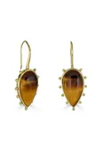 rachel reinhardt tiger's eye bezel earrings