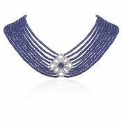 Famille Collection Tanzanite & Diamond Topkapi Necklace
