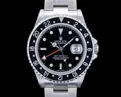 Rolex 16710 GMT Master II Black Bezel SS Black Dial