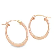 14K ROSE GOLD HOOP EARRINGS  #425-00093