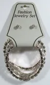 Austrian Crystal Stretch Bracelet Trio &amp;amp; Earrings Set