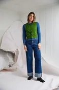Blue Green Cardigan Pullover