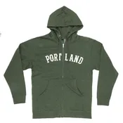 City Stitch Zip Hoodie | Army Green