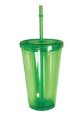 100% Bpa Free Cup Bottle With Straw Double Wall Screw On Lid Water Drinks 16oz