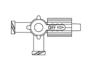 B Braun #456003 3-Way Stopcock w/ 2 Female Luer Lock Ports and 1 SPIN-LOCK Connector