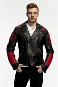 Black & Red Motorcycle 29” Zip Jacket