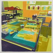 Diamond Head View. Study no. 37t5, Stephen Yuen — Honolulu Printmakers