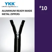 ALUMINUM READY-MADE YKK® METAL ZIPPERS